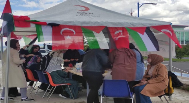  Filistin e destek için çadır kuruldu